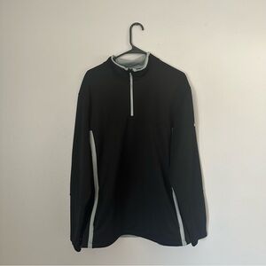 Nike Sportswear Black Long Sleeve Zip Up Turtle Neck Collar Pullover